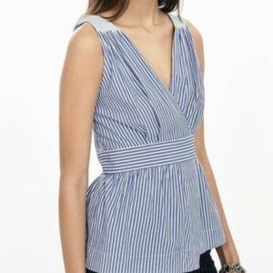 Banana‎ Republic Striped Cross Hem Sleeveless Top